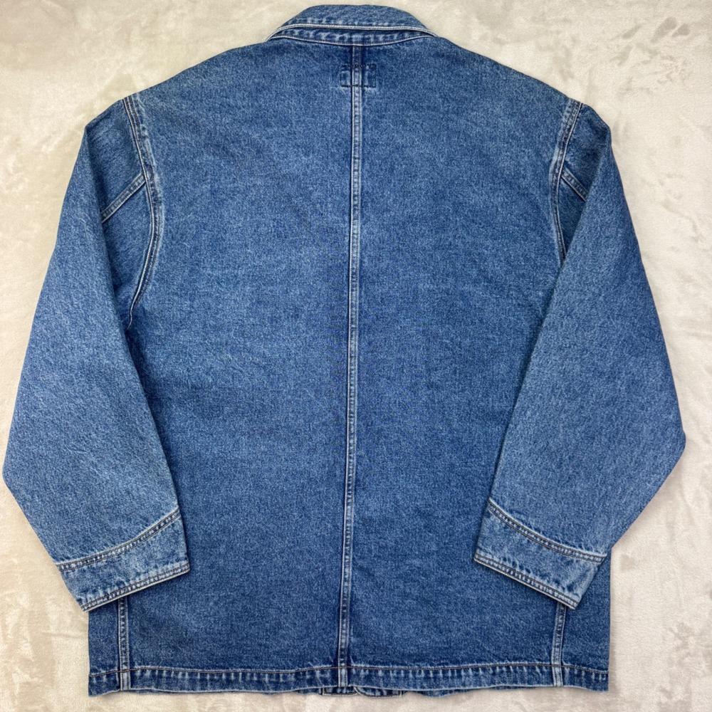 Calvin Klein Engine Jacket Denim Barn Chore Coat 90s NWT XL Deadstock Rare - Picture 14 of 15
